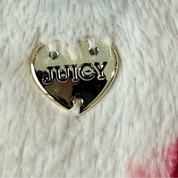 Juicy Couture Girls 4T Plush Floral Sweatshirt Cream Pink Roses Cozy - Picture 7 of 10